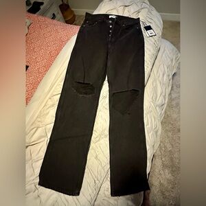 Re/Done 90s High Rise Loose Black Denim pants never worn, tags on! Size 26